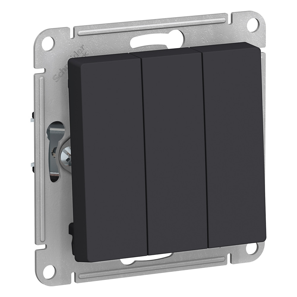 Выключатель 3-кл. AtlasDesign 10А IP20 (сх.1+1+1) мех. карбон