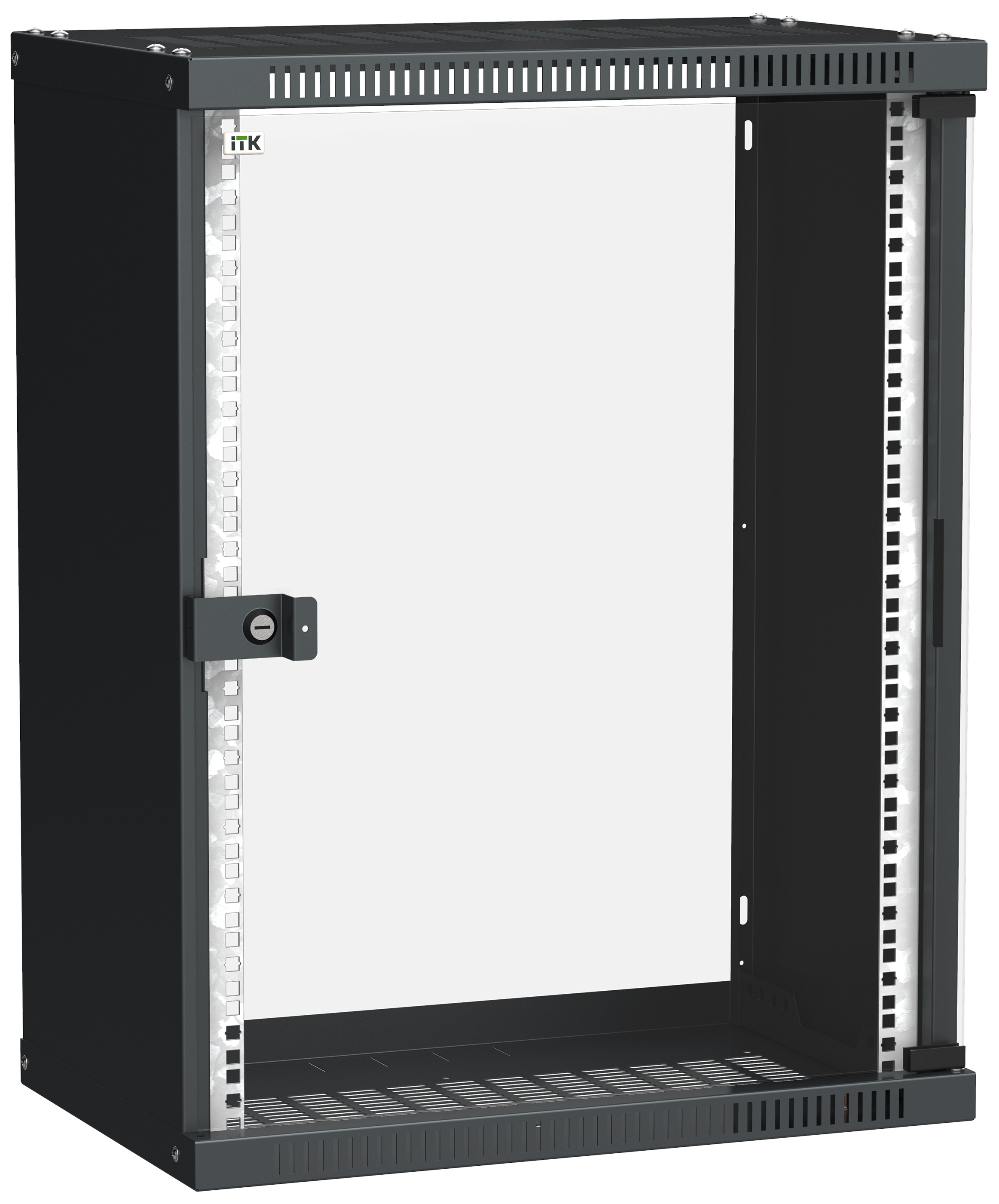 ITK Шкаф LINEA WE 15U 550x350мм дверь стекло черный