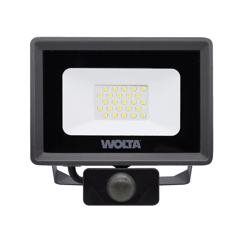 Светодиодный прожектор WOLTA WFL-20W/06S 20Вт 5700K P65 1800лм с датчиком 143*147*40 1/20