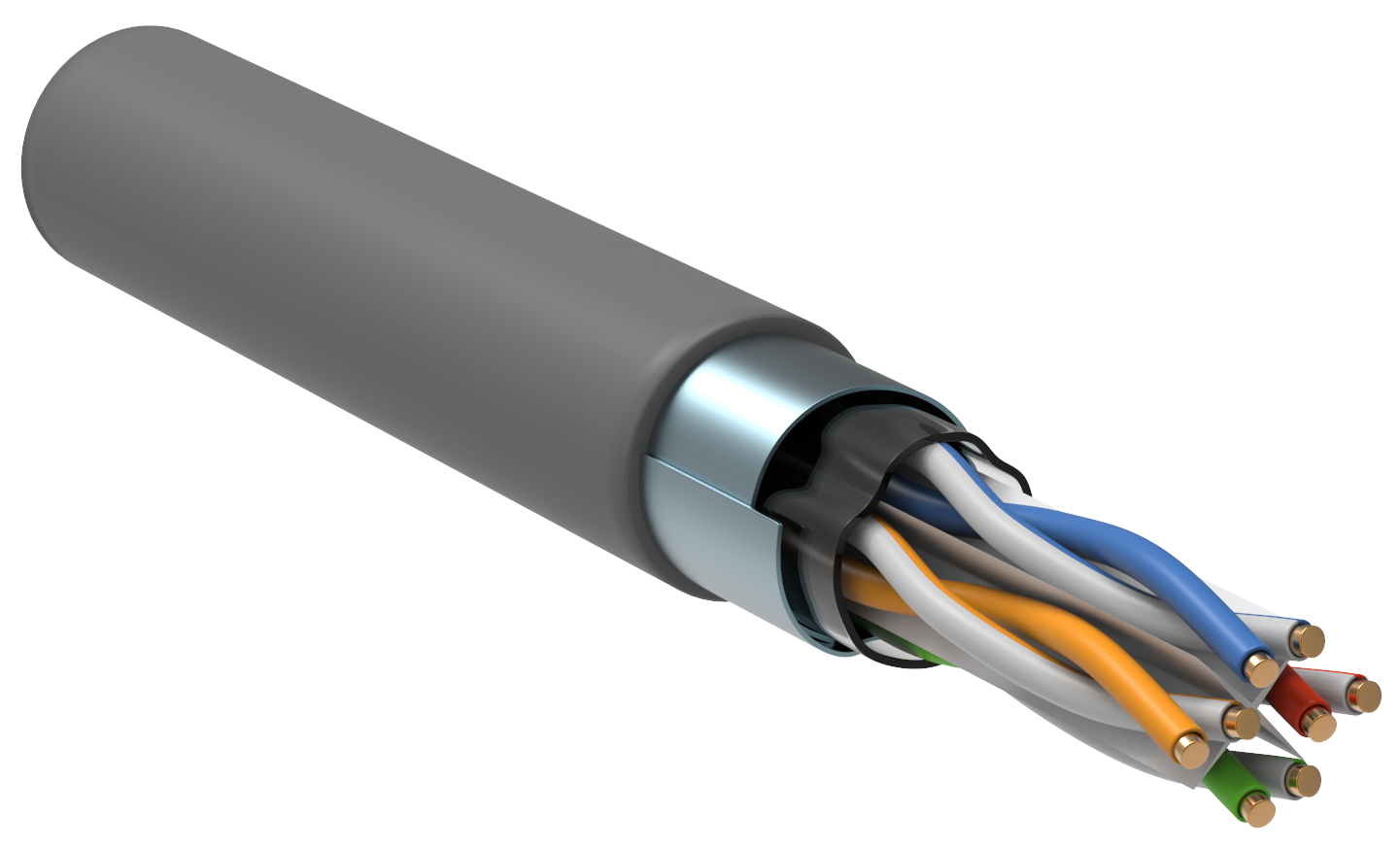 ITK Витая пара F/UTP кат.6 4x2х23AWG PVC серый (305м)