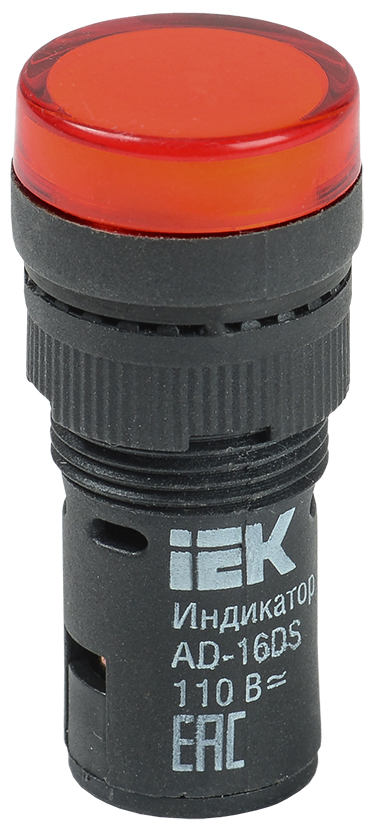 Лампа AD16DS(LED)матрица d16мм красный 24В AC/DC IEK