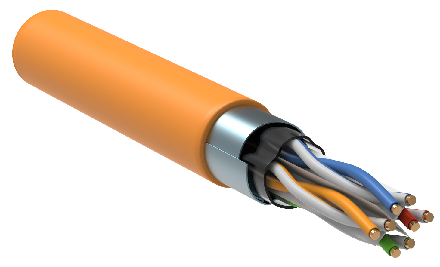 ITK Витая пара F/UTP кат.6 4x2х23AWG LSZH оранжевый (305м)