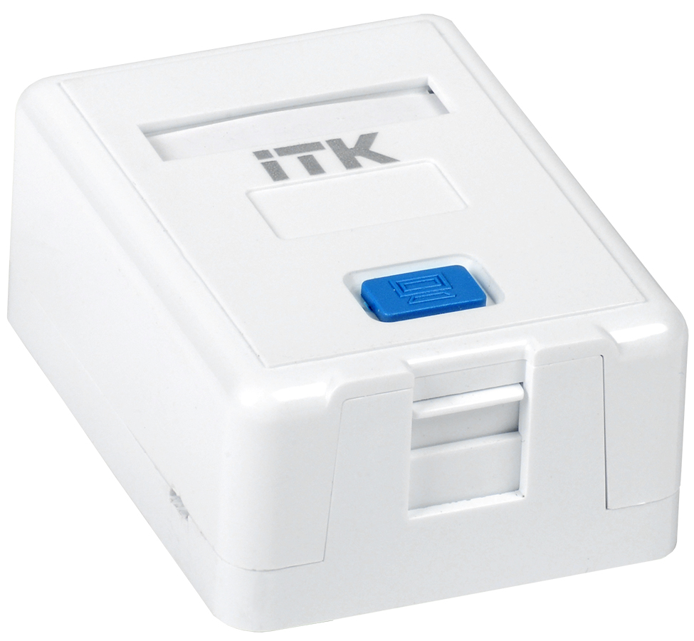 ITK Корпус настенной розетки для 1 мод. Keystone Jack