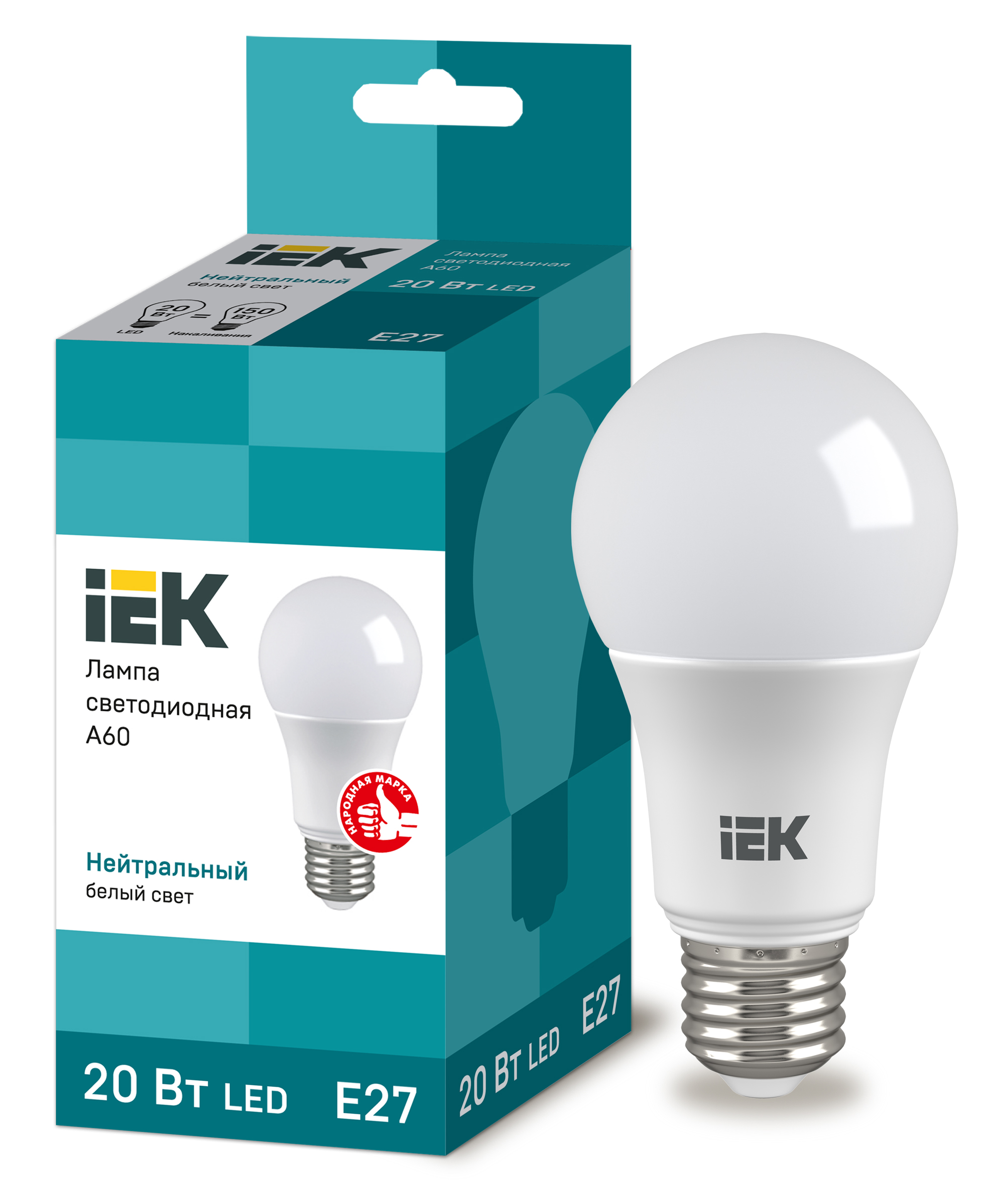 Лампа LED A70 груша 20Вт 230В 4000К E27 IEK