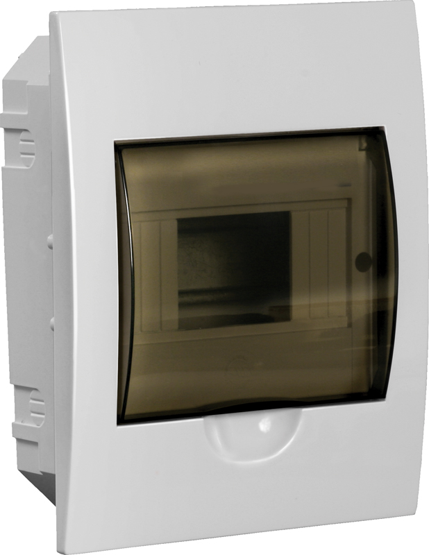 Корпус пластиковый ЩРВ-П-6 черн. прозр. дверь IP41 GENERICA