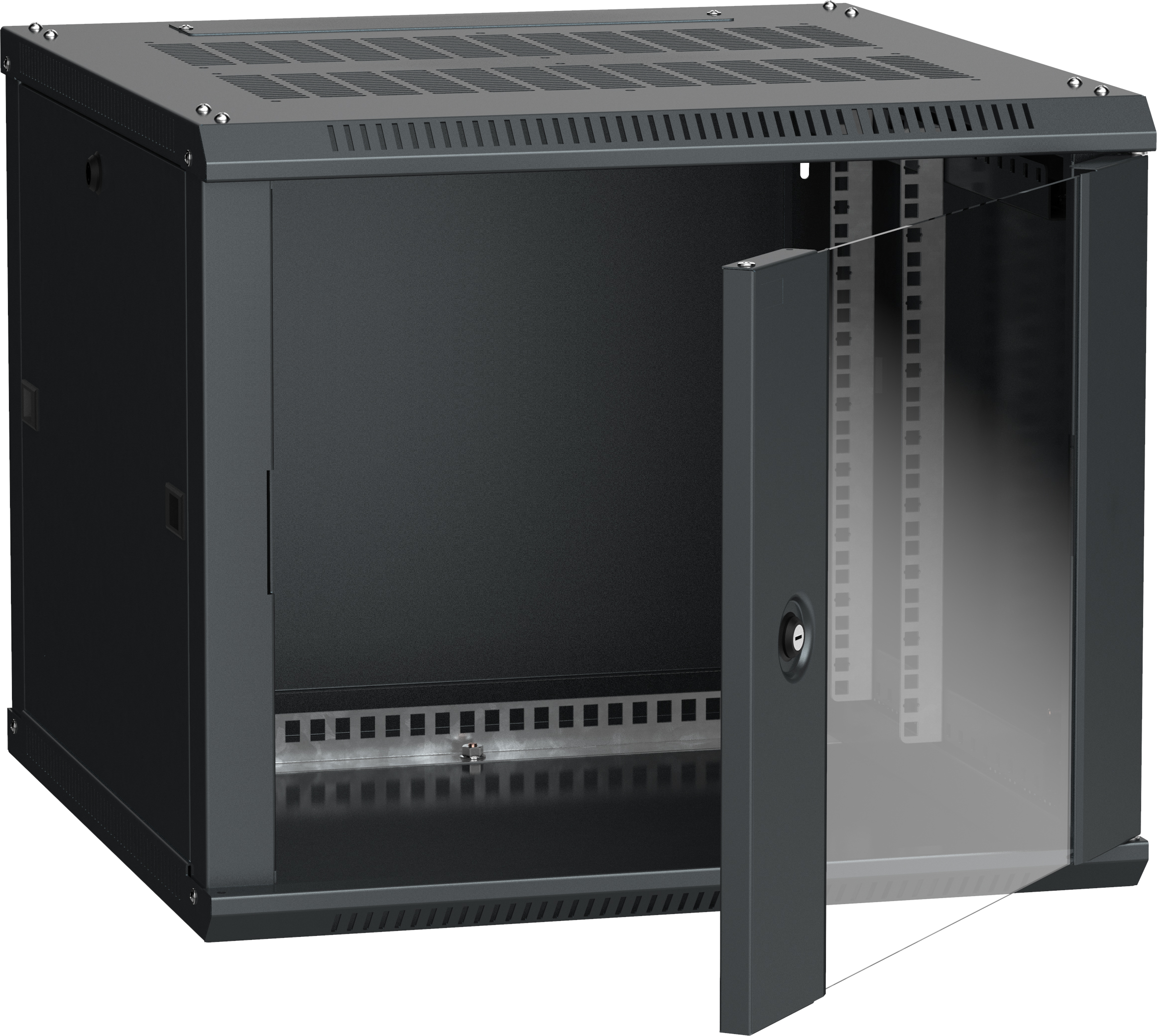 ITK Шкаф LINEA W 9U 600x600 мм дверь стекло, RAL9005
