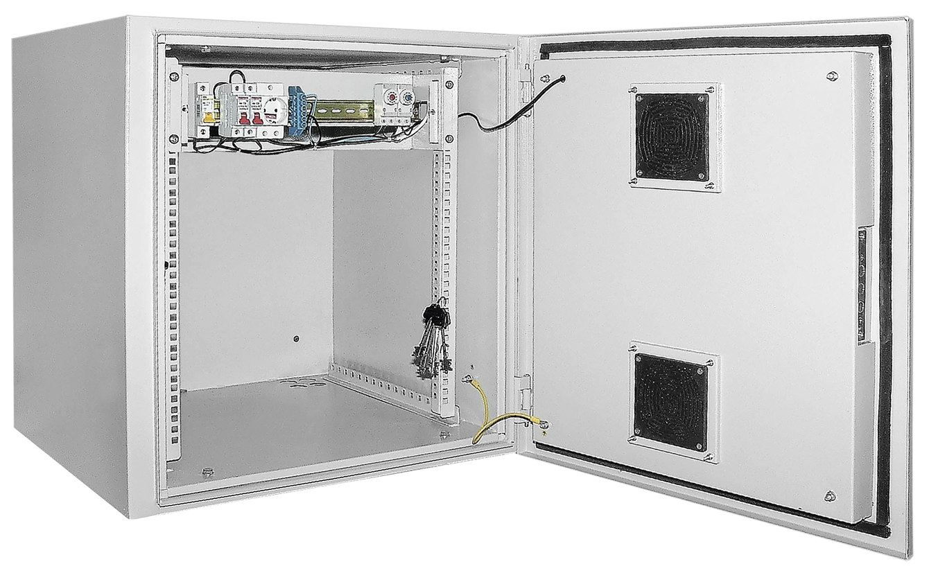 ITK Шкаф уличный 19" 9U 650x600, IP55 металл дверь, серый