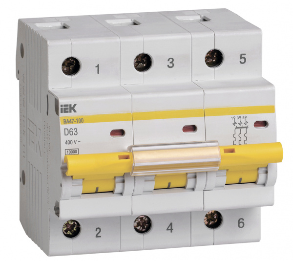 KARAT Авт. выкл. ВА47-100 3P D 63А 10кА IEK