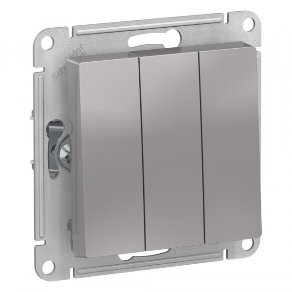 Выключатель 3-кл. AtlasDesign 10А IP20 (сх.1+1+1) мех. алюм.
