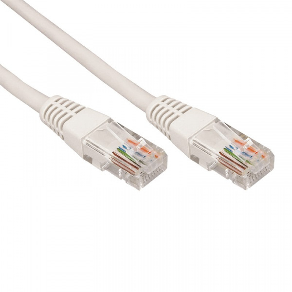 Патч-корд U/UTP, категория 5e, RJ45-RJ45, неэкранированный, PVC серый, 5 м