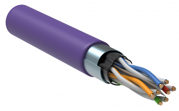 ITK Витая пара F/UTP кат.6 4х2х23AWG LSZH фиолетовый (305м)