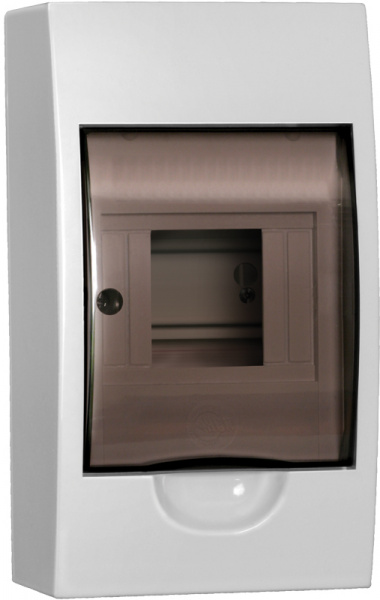 Корпус пластиковый ЩРН-П-4 черн. прозр. дверь IP41 GENERICA