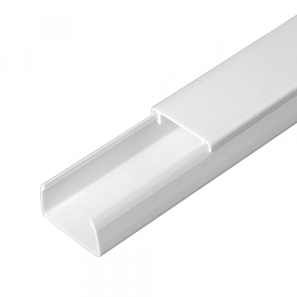 Кабель-канал белый 2-й замок в п/э 25х16 мм (50 м/уп) Промрукав