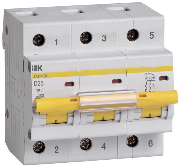KARAT Авт. выкл. ВА47-100 3P D 25А 10кА IEK