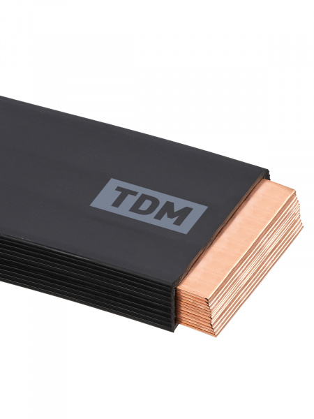 Шина медная гибкая изолированная ШМГ 10х(50х1), 2м, TDM