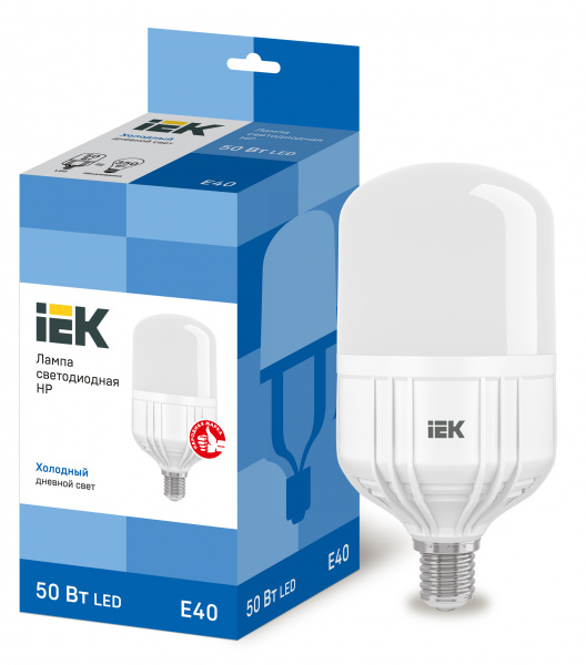 Лампа LED HP 65Вт 230В 4000К E40 IEK
