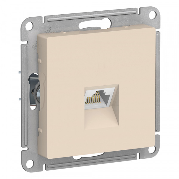 Розетка комп. 1-м AtlasDesign RJ45 кат.5E мех. беж.