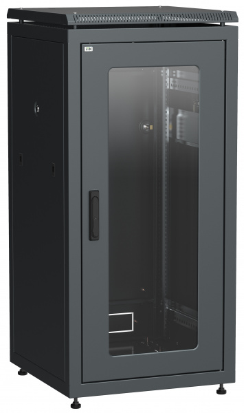 ITK LINEA N 28U 600х600мм стек. пер. дв. чер.