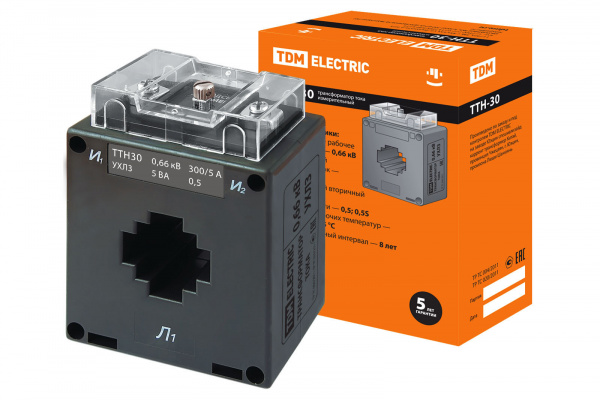 Трансформатор тока измерительный ТТН  30/300/5- 5VA/0,5-Р TDM