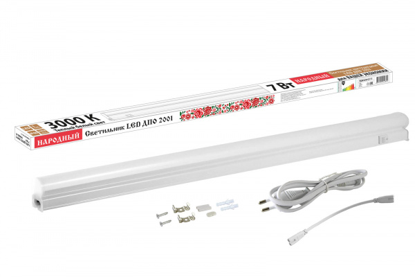 Светильник LED ДПО 2001 7 Вт, 3000К, IP40, Народный