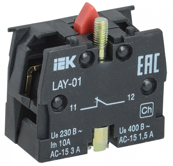 Контактный блок 1р для серии LAY5 IEK