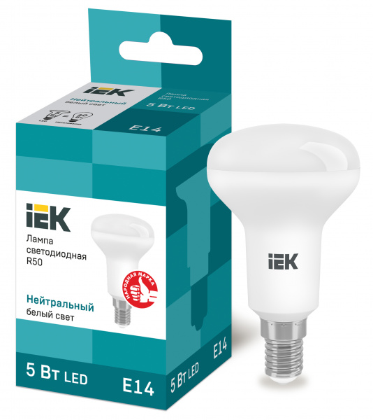 Лампа LED R63 рефлектор 5Вт 230В 3000К E27 IEK
