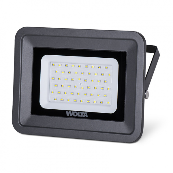 Светодиодный прожектор WOLTA WFL-50W/06 50Вт 5700К IP65 4500лм серый 215x206/155x35 1/10