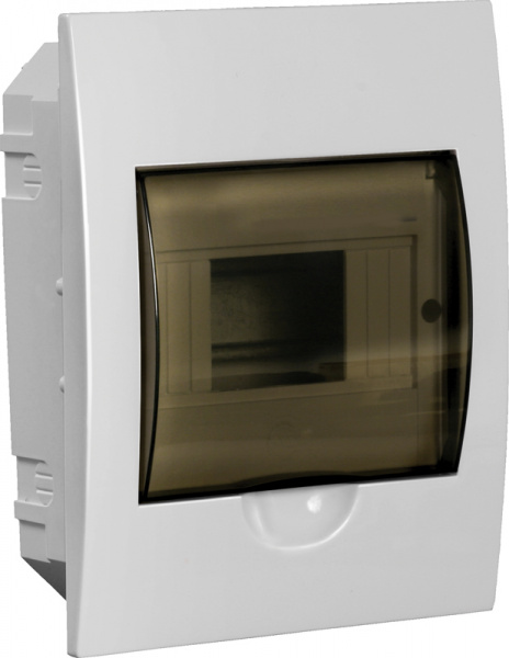 Корпус пластиковый ЩРВ-П-6 черн. прозр. дверь IP41 GENERICA