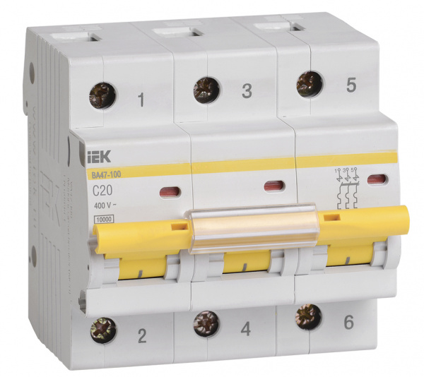KARAT Авт. выкл. ВА47-100 3P C 20А 10кА IEK