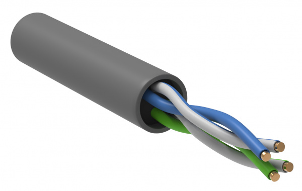 ITK Витая пара U/UTP кат.5E 2х2х24AWG PVC серый (500м)