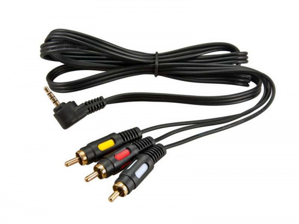 Шнур 17-4412 3,5 мм 4C Plug - 3RCA Plug (1,5 м) (GOLD), REXANT