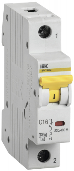 KARAT Авт. выкл. ВА47-60M 1P C 16А 6кА IEK