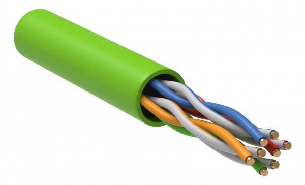 ITK Витая пара U/UTP кат.5E 4x2х24AWG LSLTx зеленый (305м)
